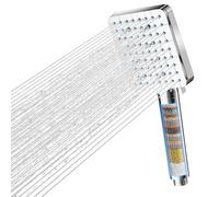 Cobbe Pommeau de douche avec filtre douchette haute pression avec filtration 20 couches 6 jets élimine le chlore et les métaux lourds noir