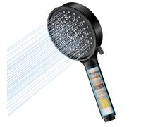 Cobbe Pommeau de douche avec Filtre, Économe en Eau, Eau Dure avec Filtration en 20 Couches, 6 Types De Jet Haute Pression avec Filtre Anti-Calcaire (Noire)