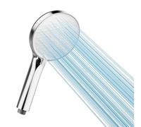 Cobbe Pommeau de douche économe en eau, douchette à main haute pression avec 3 types de jets, pommeau de douche grand, tête de douche avec fonction anti-calcaire, Blanc/Chrome