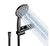 Cobbe Pommeau de douche et tuyau avec support, pommeau de douche haute pression avec 8 modes de pulvérisation, pommeau de douche universel de pluie à flux puissant, économie d'eau pour basse pression