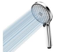 Cobbe Pommeau de douche haute pression à 6 modes de jet, avec conception indépendante des conduits d’eau, douchette à main puissante idéale pour faible pression d’eau (Chrome/Noir)