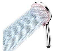 Cobbe Pommeau de douche haute pression avec 6 modes de pulvérisation, design indépendant, pas de lixiviation métallique, pommeau de douche universel puissant pour basse pression d'eau, chrome/rose