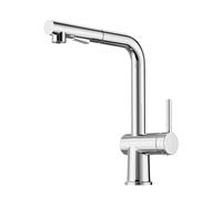 Cobbe Robinet de Cuisine Haute Pression Extensible avec Douchette, Robinet Évier de Cuisine Pivotant à 360°, Mitigeur de Cuisine en Acier Inoxydable (Chrom)