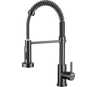 Cobbe robinet de cuisine, mitigeur de cuisine à haute pression avec douchette rétractable, 2 fonctions de pulvérisation, rotatif à 360°, mitigeur de cuisine pour évier, noir