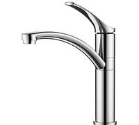Cobbe Robinet de cuisine, robinet de cuisine avec bec Hauteur 223 mm, robinet d'évier de cuisine, robinet de cuisine pivotant à 360 °, mitigeur de cuisine, chromé