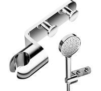 Cobbe Support de pomme de douche sans perçage, Support de tête de douche réglable, Support de douche pivotant à 360°, ABS Grade Plastique, Support pour Super Power Shower Head