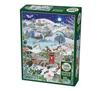 Cobble Hill 1000 Piece Puzzle Village on a Winter Night-Sample Poster Included