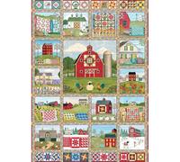 Cobble Hill Puzzle 1000 pièces Échantillon de pays – Poster inclus, tons terreux 8+