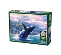 Cobble Hill 3840021 1000 pièces avec Poster de Puzzle pour Adultes et Enfants à partir de 12 Ans Motif, Baleine à Bosse dans la Baie de Glacier