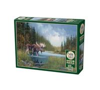 Cobble Hill 3840196 Puzzle 1000 pièces avec Motif d'élan dans Le lac pour Adultes et Enfants à partir de 12 Ans, Puzzle de Paysage, Puzzle Animal