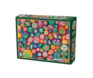 Cobble Hill 3840270-Puzzle de 1 000 pièces avec Puzzle-pour Adultes et Enfants à partir de 12 Ans-Mosaïque-Couleurs, 3840270, Pierres peintes
