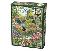 Cobble Hill 3840350 dans Le Jardin, Puzzle de 1000 pièces avec Poster Puzzle pour Adultes et Enfants à partir de 12 Ans, Paysage Naturel, Illustration Mignonne, Puzzle Chat