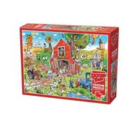 Cobble Hill 3844509 Puzzle de 1 000 pièces avec Poster pour Adultes et Enfants à partir de 12 Ans Motif Ferme Folle