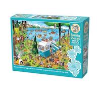 Cobble Hill 3847024 Familial de 350 pièces avec différentes Tailles, Affiches, Puzzles générations à partir de 9 Ans, Voyage de Camping Fou