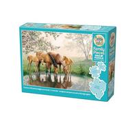Cobble Hill 3847025 Familial Famille de Chevaux 350 pièces avec différentes Tailles, Affiche, Puzzle générationnel à partir de 9 Ans