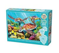 Cobble Hill Molokini 3847020 Puzzle Familial, 350 pièces, avec différentes Tailles de Puzzle, Affiches, Puzzles générations à partir de 9 Ans, Tortues, sous-Marins