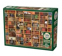 Cobble Hill Puzzle 1000 pièces - The Cat Library - Poster échantillon inclus