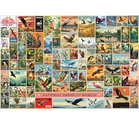 Cobble Hill Puzzle 2000 pièces - Oiseaux nationaux du monde - Poster d'échantillon inclus