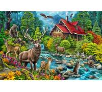Cobble Hill Puzzle 2000 Pieces - Red-Proofed Cabin
