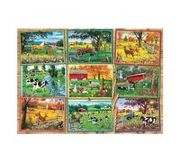 Cobble Hill Puzzle de 1000 pièces - Cartes postales de la ferme - Poster d'échantillon inclus