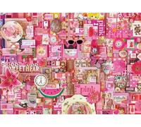 Cobble Hill Puzzle de 1000 pièces - Collection Rainbow: rose - exemple d'affiche incluse