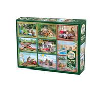 Cobble Hill Puzzle 1000 pièces – Écureuils en vacances – Poster d'échantillon inclus