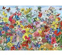 Cobble Hill Puzzle de 1000 pièces - Jardin de papillons - Exemple d'affiche incluse