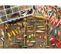 Cobble Hill Puzzle de 1000 pièces - Leurres de pêche - Exemple d'affiche inclus