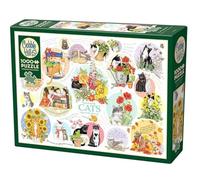 Cobble Hill Puzzle de 1000 pièces - Pensées de chat - Exemple d'affiche inclus