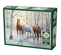 Cobble Hill Puzzle de 1000 pièces - Trio d'hiver - Exemple d'affiche incluse