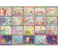 Cobble Hill Puzzle de 2000 pièces - Pensées heureuses - Poster d'échantillon inclus