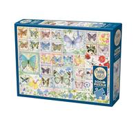 Cobble Hill Puzzle de 500 pièces - Carreaux de papillon - Poster d'échantillon inclus