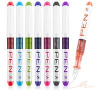 Cobee 8 stylos plume jetables colorés, stylo à pointe fine à encre multicolore, stylos de calligraphie pour esquisse, journal, calligraphie, fournitures scolaires, bureau (coloré)
