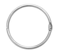 cobee Anneaux de reliure à feuilles mobiles de 5 cm, Anneau de reliure à feuilles mobiles 12 pièces Anneaux de reliure en métal argenté Porte-clés Anneaux Fiches Cartes de repère Cartes de révision