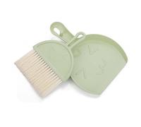 cobee Ensemble mini pelle et balayette, petit balai et pelle à poussière, ensemble de brosse portable pour dessus de table, outils de nettoyage avec poils doux, pelle à poussière pour bureau (vert)