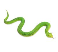 cobee Figurines de Serpent élastiques en Caoutchouc Figurine réaliste de Reptile Grand Serpent de la forêt Tropicale de Python Accessoires de Jardin pour décoration d'halloween (Vert)