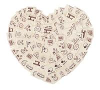 cobee Lot de 100 étiquettes faites à la main pour articles faits à la main avec inscription « Love » - Étiquettes en tissu pour couture, loisirs créatifs, décoration de tricot (10 ensembles)