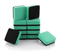 cobee Lot de 12 mini gommes magnétiques effaçables à sec pour tableau blanc avec feutre épais, effaçables à sec pour le nettoyage des tableaux effaçables à sec, convient pour la salle de classe(vert)