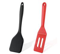 cobee Lot de 2 mini spatules de service brownie, petite spatule flexible anti-adhésive en silicone Brownie, résistante à la chaleur, mini spatule en silicone pour œuf flip dans une petite poêle à