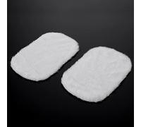 Cobee Lot de 2 Tapis Miniatures 1:12 pour Maison de Poupée - Tapis en Laine et Fourrure Blanche - Mini Meubles et Accessoires de Jeu