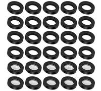 cobee Lot de 20 joints d'étanchéité, 1/2", 10 joints plats avec 10 filets filtrants, joints d'étanchéité pour robinet (20 pièces, noir)