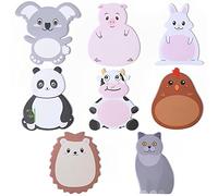 cobee Lot de 8 notes autocollantes mignonnes avec des animaux kawaii Marqueurs de dessin animé Drapeaux Formes mignonnes Notes mémo Étudiants Bureau à domicile Colocataires Cadeaux Tab 240 feuilles