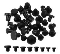 cobee Lot de 80 bouchons de trou en caoutchouc de silicone, 8 tailles en plastique, bouchons de trou en silicone noir haute température de type T pour revêtement en poudre, bouchons étanches pour