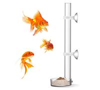 cobee Mangeoire à crevettes en Acrylique, mangeoire à crevettes Transparente et Durable pour Poissons d'aquarium - Tube de 25 cm et Bol d'alimentation de 6,5 cm