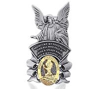 cobee Médaille de Saint-Christophe pour voiture, Saint Christophe avec ange gardien - Clip religieux pour pare-soleil de voiture - Cadeau pour la protection de voyage (1 pièce)