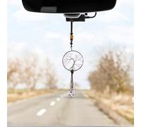 Cobee Ornement à suspendre Arbre de vie pour rétroviseur de voiture, pendentif en pierre de cristal de guérison avec 7 chakras, accessoires d'intérieur de voiture (A)