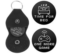 cobee Pièces de monnaie drôles du destin - Jeton de poche double face avec porte-clés en cuir et acier inoxydable - Cadeau pour petit ami ou petite amie