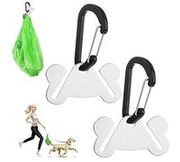 cobee Porte sacs à déchets métalliques, Support mains libres pour sacs de caca de chien Porte sac pour crottes de chien Support de sac poubelle Sac de transport pour crottes de chien(2 pièces, noir)