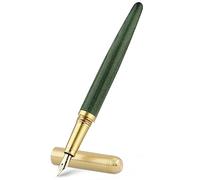 cobee Stylos-plume en bois - Stylo-plume de luxe vintage fabriqué à la main, pointe fine de 0,5 mm, écriture lisse pour journal intime et calligraphie, vert