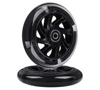 Cobeky 1 paire de roues clignotantes à LED de 120 mm avec roulements à billes avant/arrière pour trottinette - Noir
